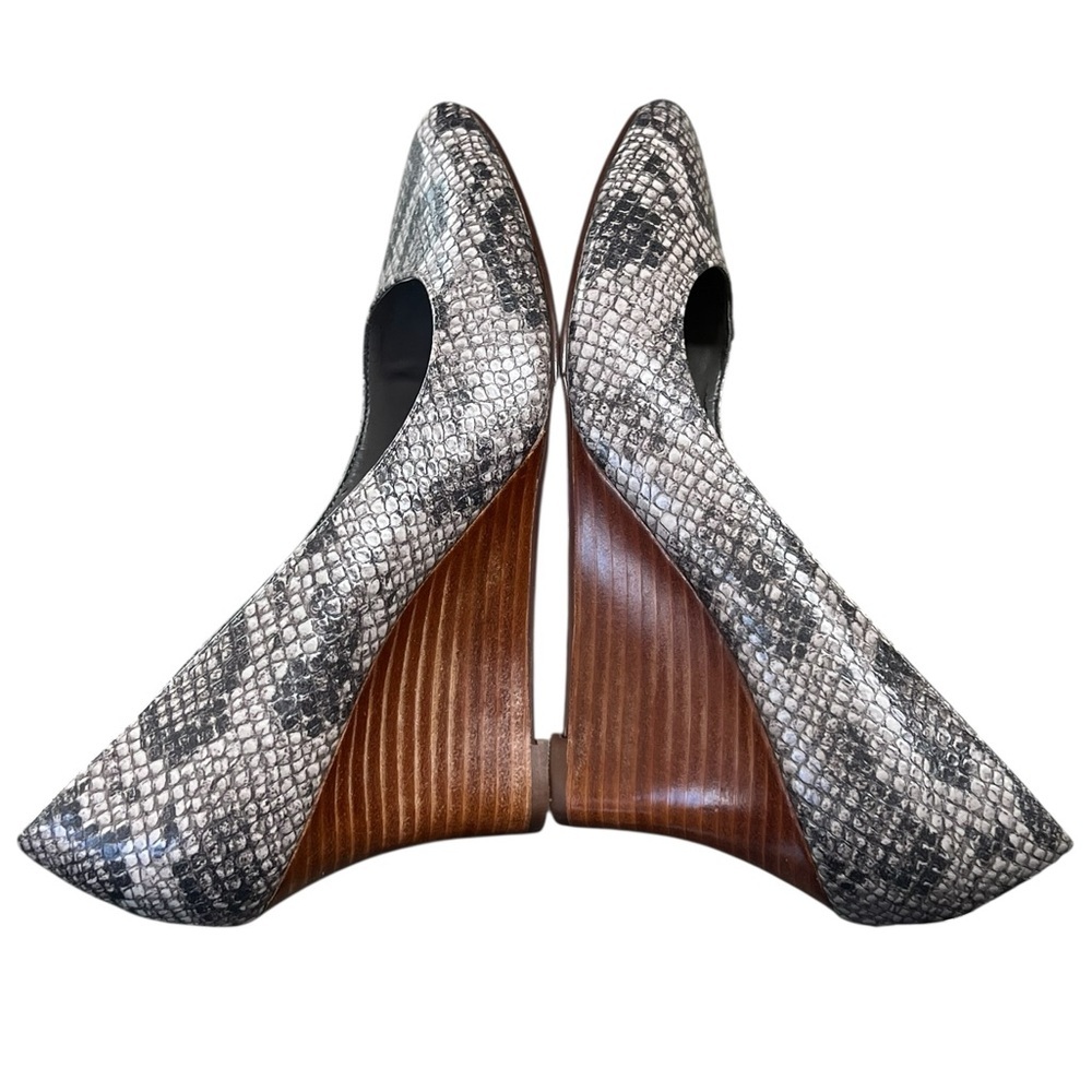 Cole Haan Lena snake print leather wedge heels - Picture 6 of 8